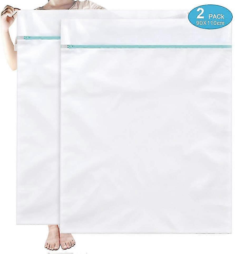 2pcs Mesh Zip Up Laundry Bags For Washing S