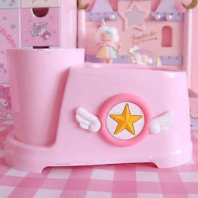 Kawaii rózsaszín Sakura fürdőszobai kiegészítő polc otthoni aranyos műanyag szájvíz csésze fogkefetartó szett pár gargle csésze fürdőszobai tartozékok