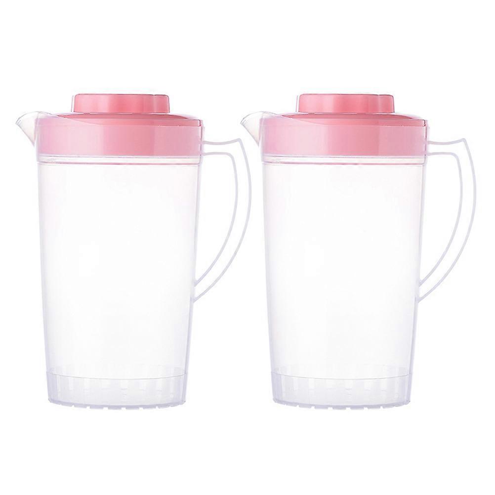 2Pcs Large Capacity Drinks Pitcher Fruit Juice Pot Household Beverage Kettle