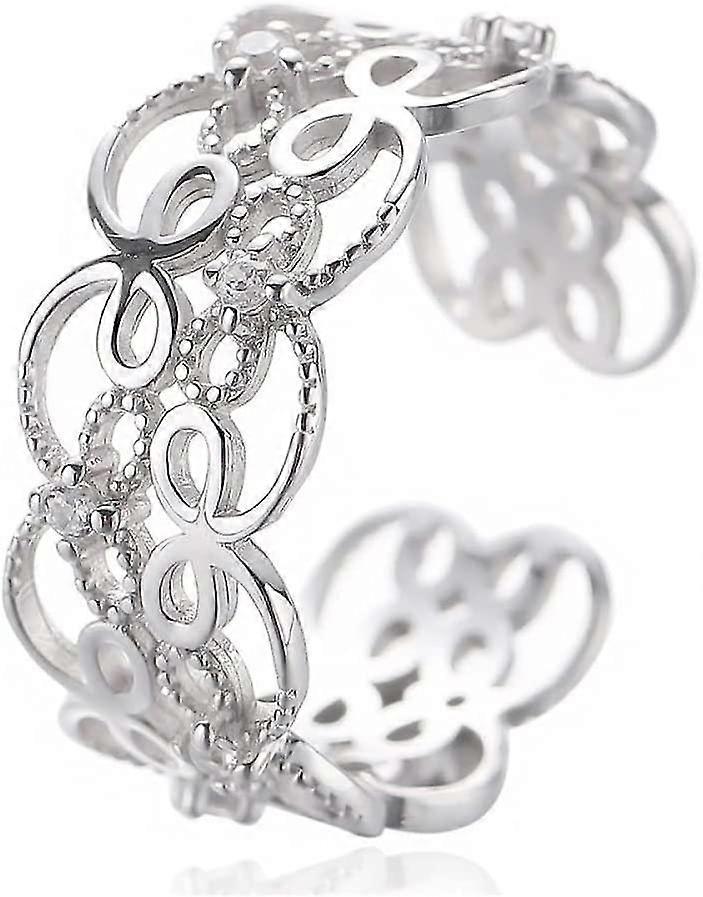 Bague en argent Encolure réglable Wrap Eternity Alliance