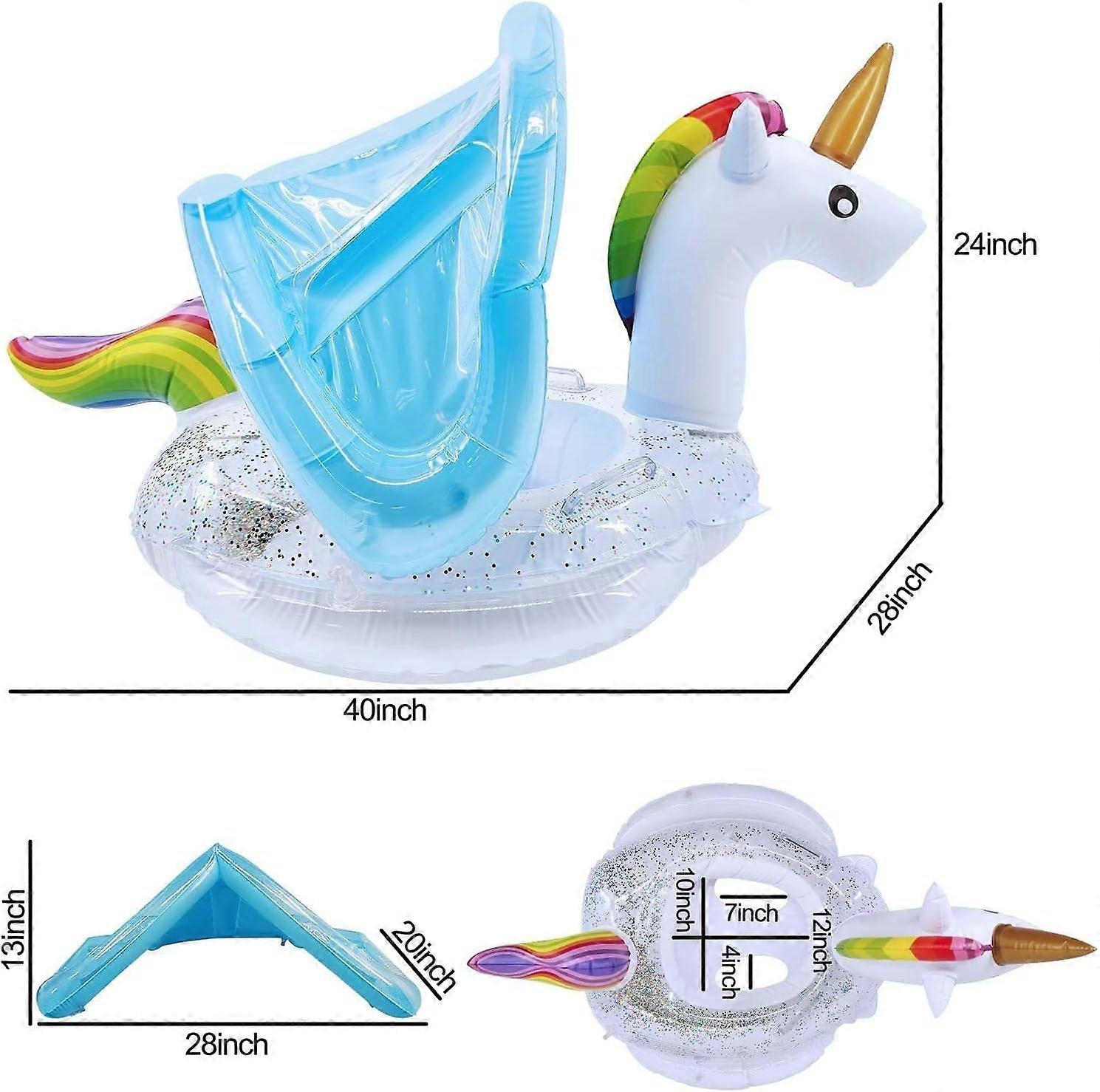Flotteur De Natation Pour Bébé, Siège Gonflable Avec Anneau De Natation Pour Bebe Avec Auvent Flotteur Daide A La Natation Pour Enfant Nouveau Ne De 3 A 72 Mois 85533468