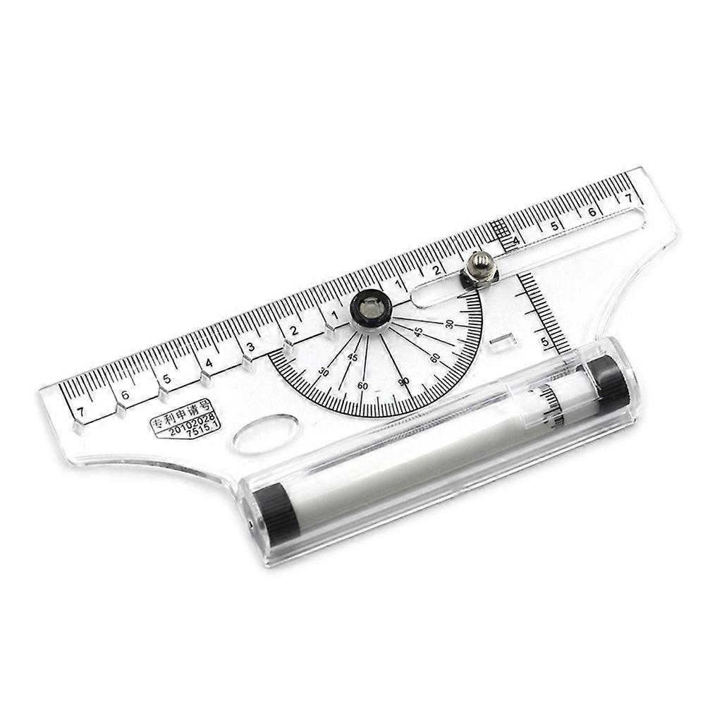 Pulley Centering Rolling Ruler Drawing Compass-School Stationery Protractor Tool