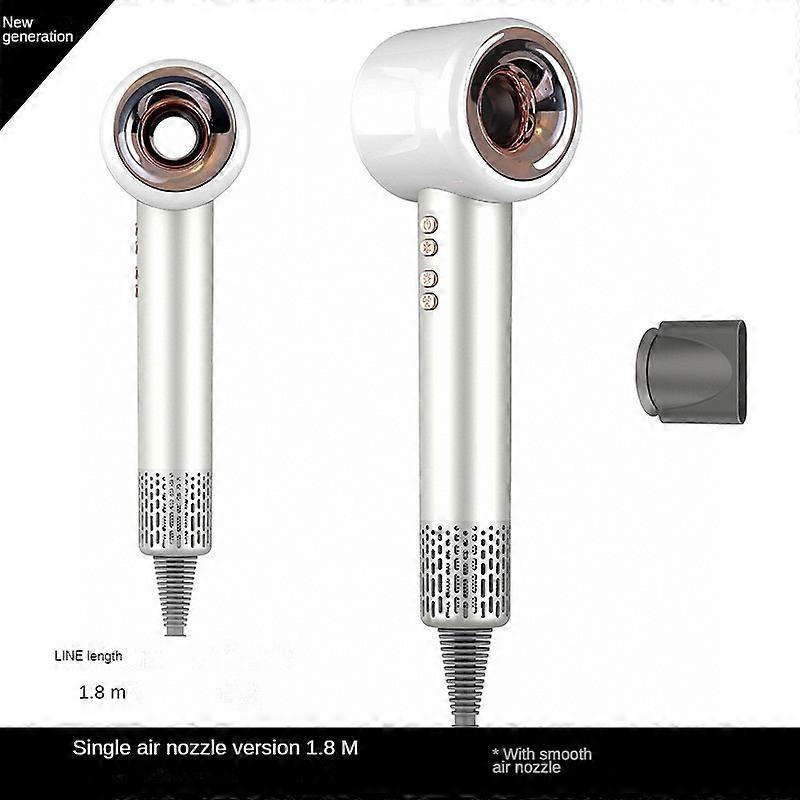Professional Leafless Hair Dryer Negative Ionic Hair Dryer with Diffuser and Nozzles, Powerful Blow Dryer for Fast Drying, Smart