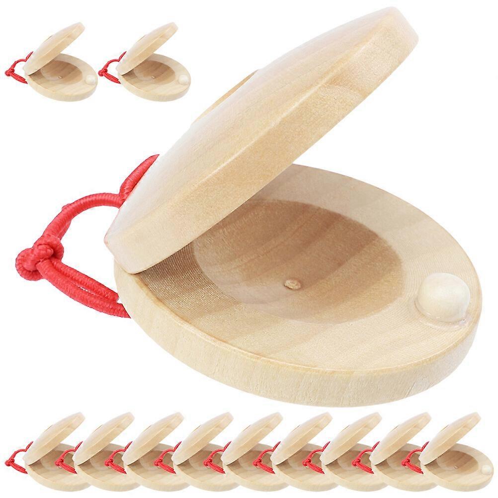 12 kpl Puiset kastanetit Rytmikastanetit Soitin Castanets lapsille