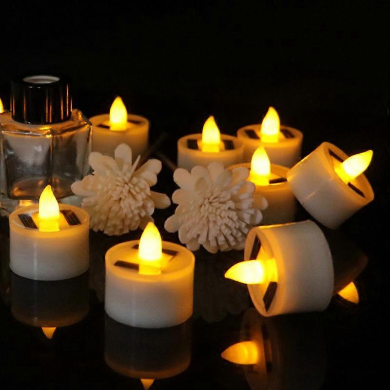 Pack of 12 Tear Drop LED Christmas Candles With Rechargeable Battery,Flameless Tealight Votive Candle Set For Home Decorative