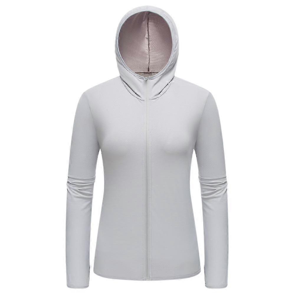 Sun Protection Jacket, Optimize Sun Protection, Unisex Sun Protection Hoodie Uv Resistant Quick Drying And Cooling Function(grey L)