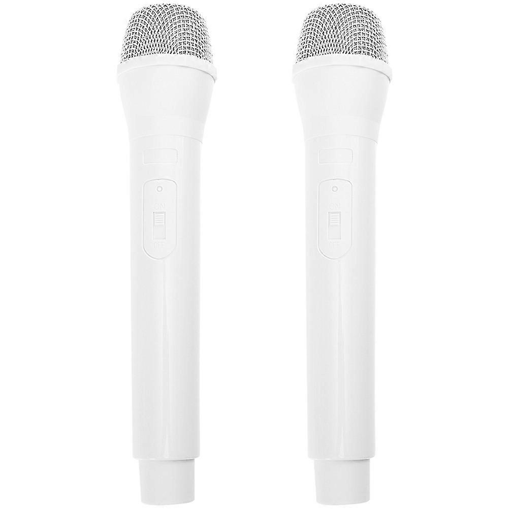 2 pcs Artificial Microphone Props False Handheld Microphone Prop Pretend Play Microphone