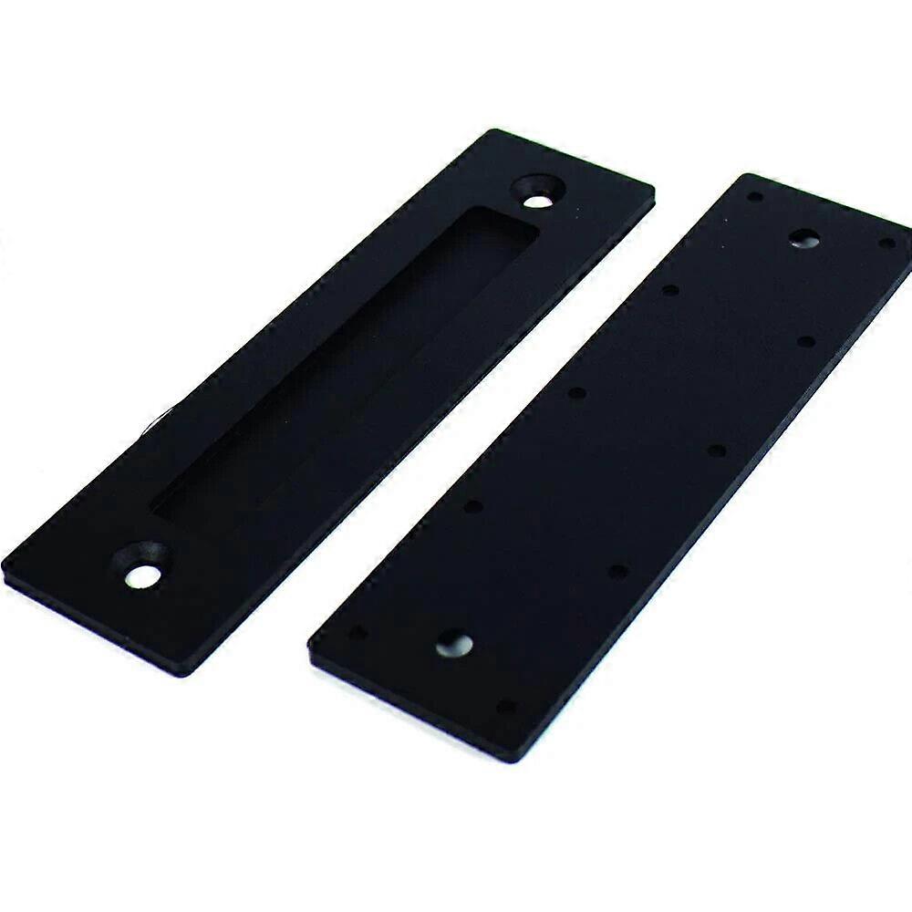 12" Matte Black Sliding Barn Door Handle Pull & Flush Set Stainless Steel