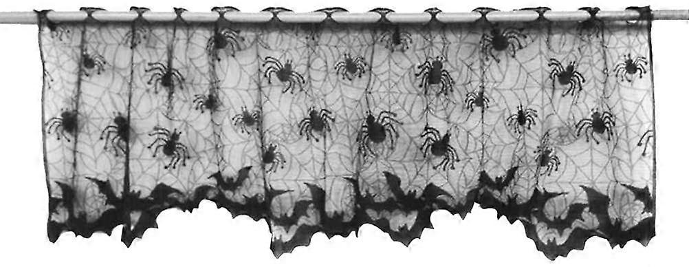 Spider Web Bat Curtain Trim (nero)