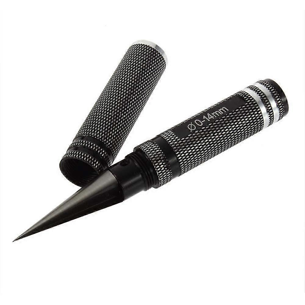 Hole Puncher Black Car Body Shell Hole Opener Expanding Reamer 0-14mm Puncher Drill Diy Tool With Size Indicator (1pc, Black)