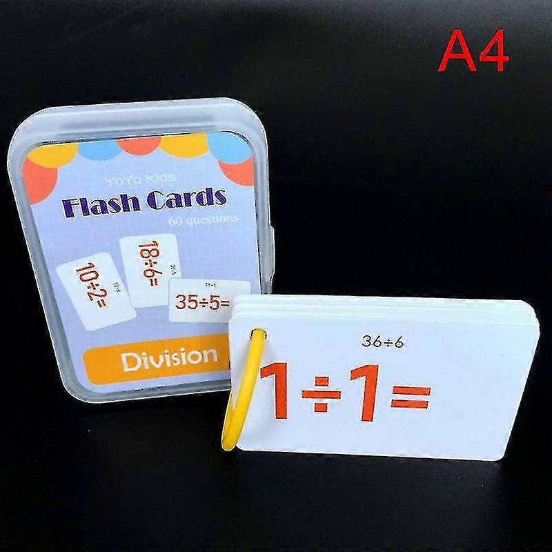 Math Calculation Flashcard Preschool Kids Learn Math Word Flash Card