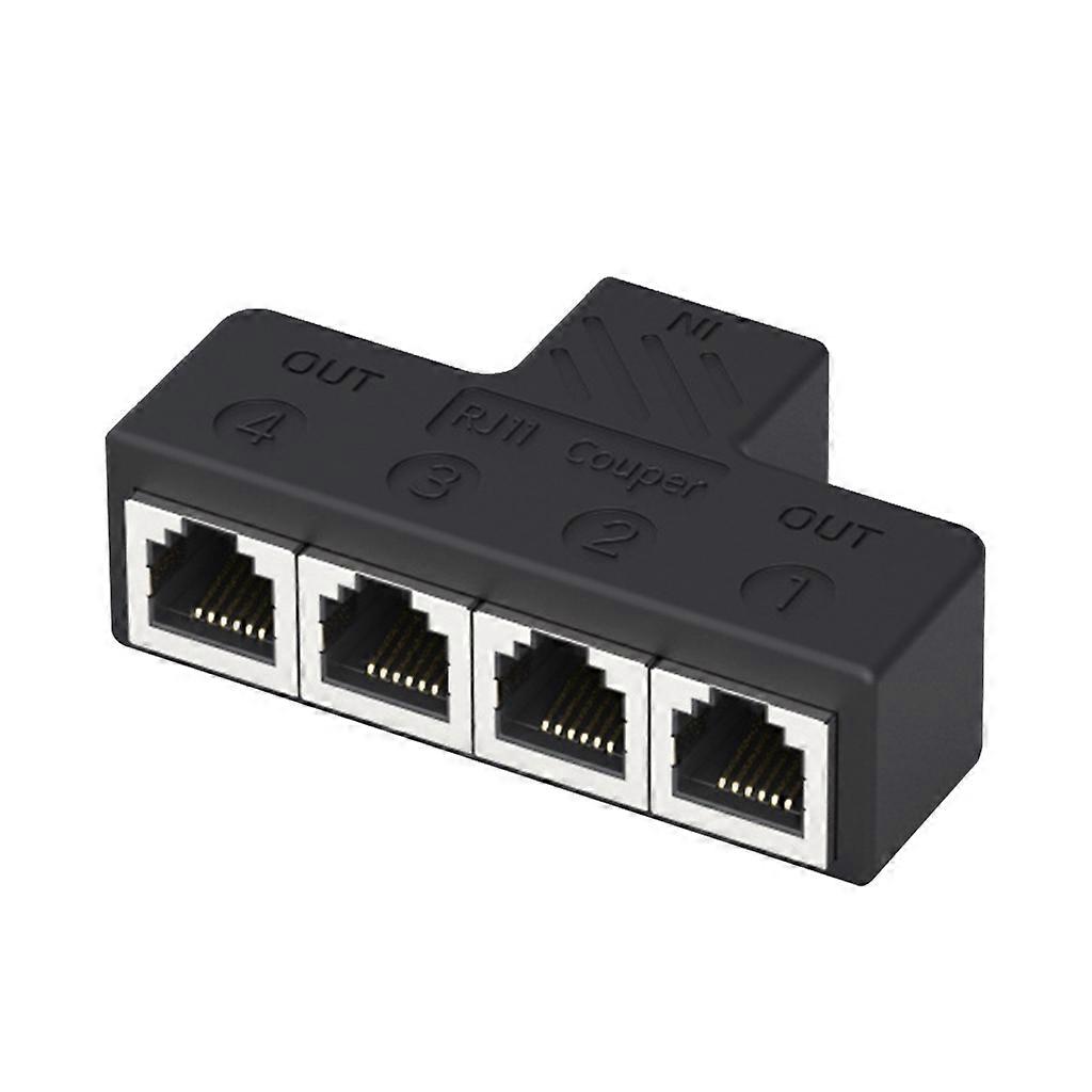 RJ11 6P6C Telephone Jacks Splitter Three-Outlet Connector Long Lasting Use