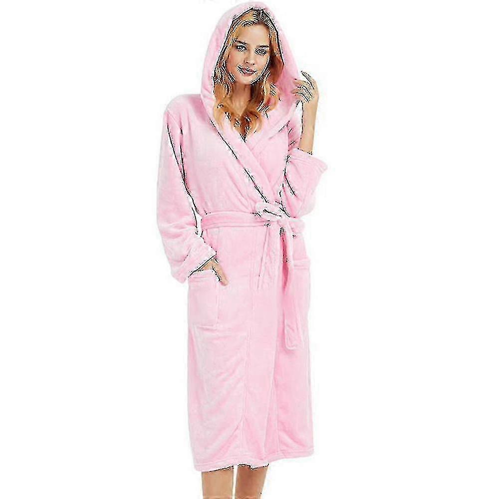Femmes Robe robe à capuche Toison doublée Peignoir moelleux