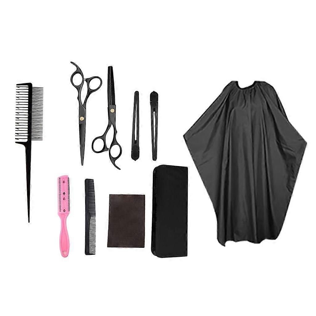 9Pc Professional Salon Hair Cutting Scissors Thinner Barber Shears Razor Set
