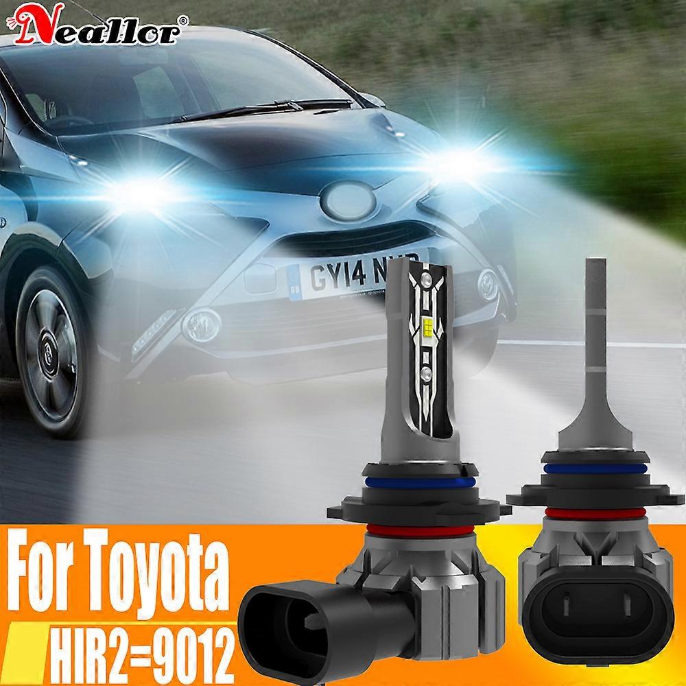2pcs HIR2 Led car light Head Canbus No Error 9012 Bulb High Power 6000K White Diode Lamp 12v 55w For Toyota Aygo 2014~2023