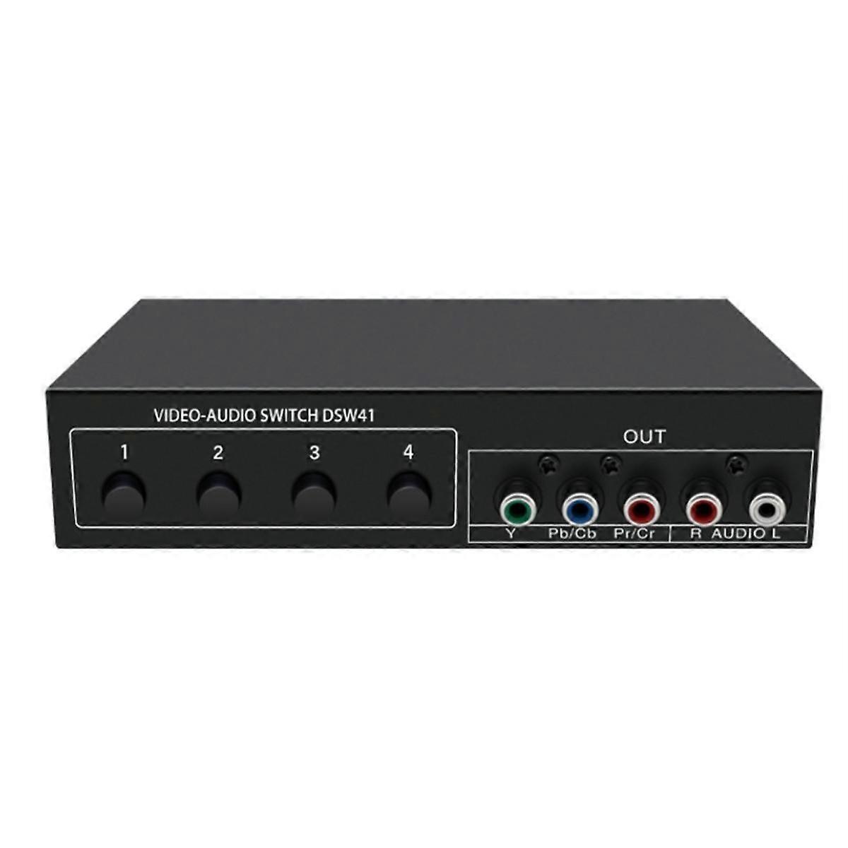 4x1 Component Video Signal Switcher YPbPr YCbCr Audio DSW41 Teilerfeld Taste Manueller Schalter CVBS