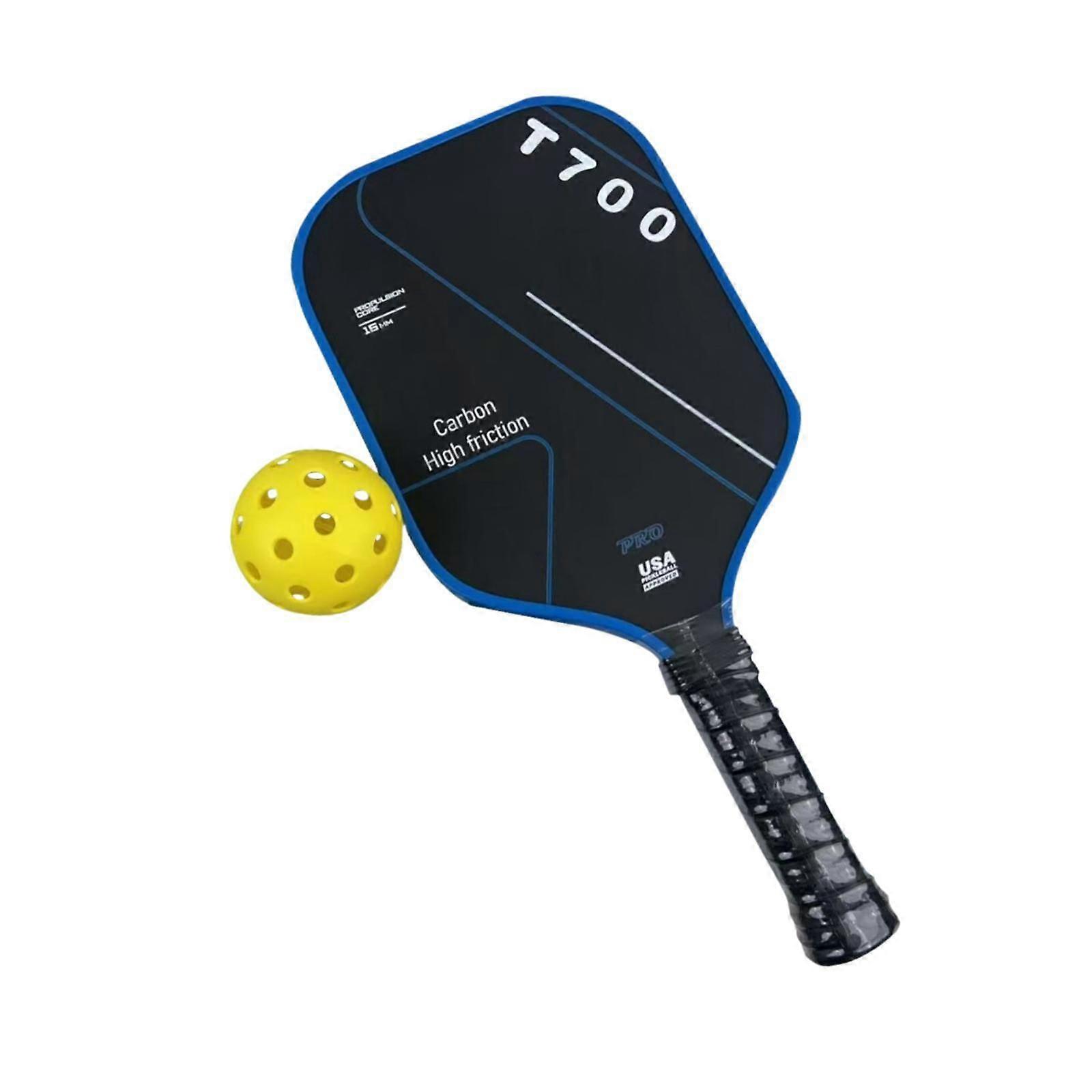 Pickleball Paddle 16mm Øvelse Pickleball Racket for Power Control Advanced Line Blå