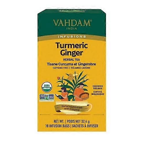 Vahdam Teas Vahdam Tea ターメリックジンジャー, 6 x 18 コ