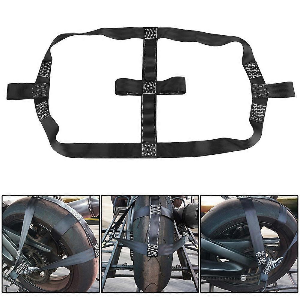Universal Motorcycle Rear Wheel Transport Tie-Down Strap Polyester
