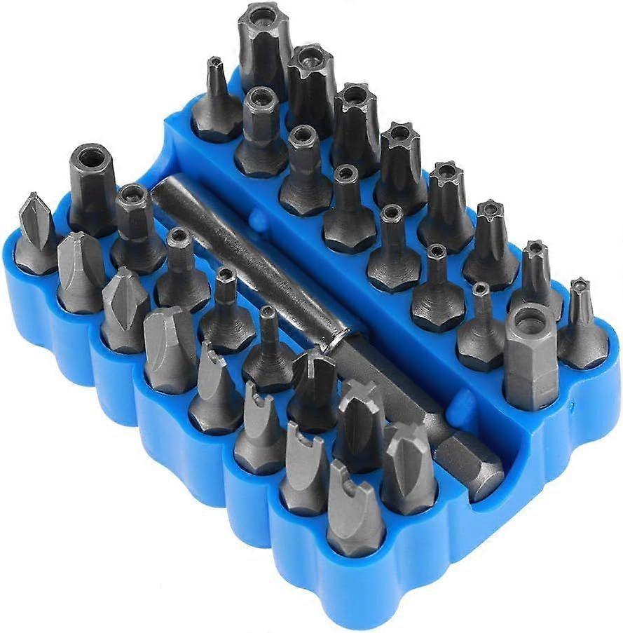 Screwdriver Bit Kit, 33Pcs Multifunctional Magnetic Screwdriver Bits Tamper Proof Star/Tri-Wing/Hex/Wrench