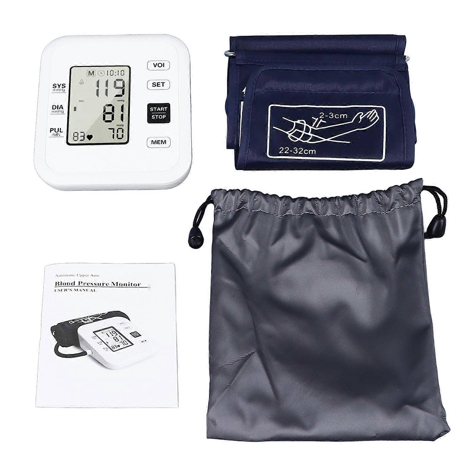 Arm Blood Pressure Meter, Upper Arm Blood Pressure Monitor 0 to 280mmHg Automatic Large Screen Display Digital BP Gauge, for Home Care