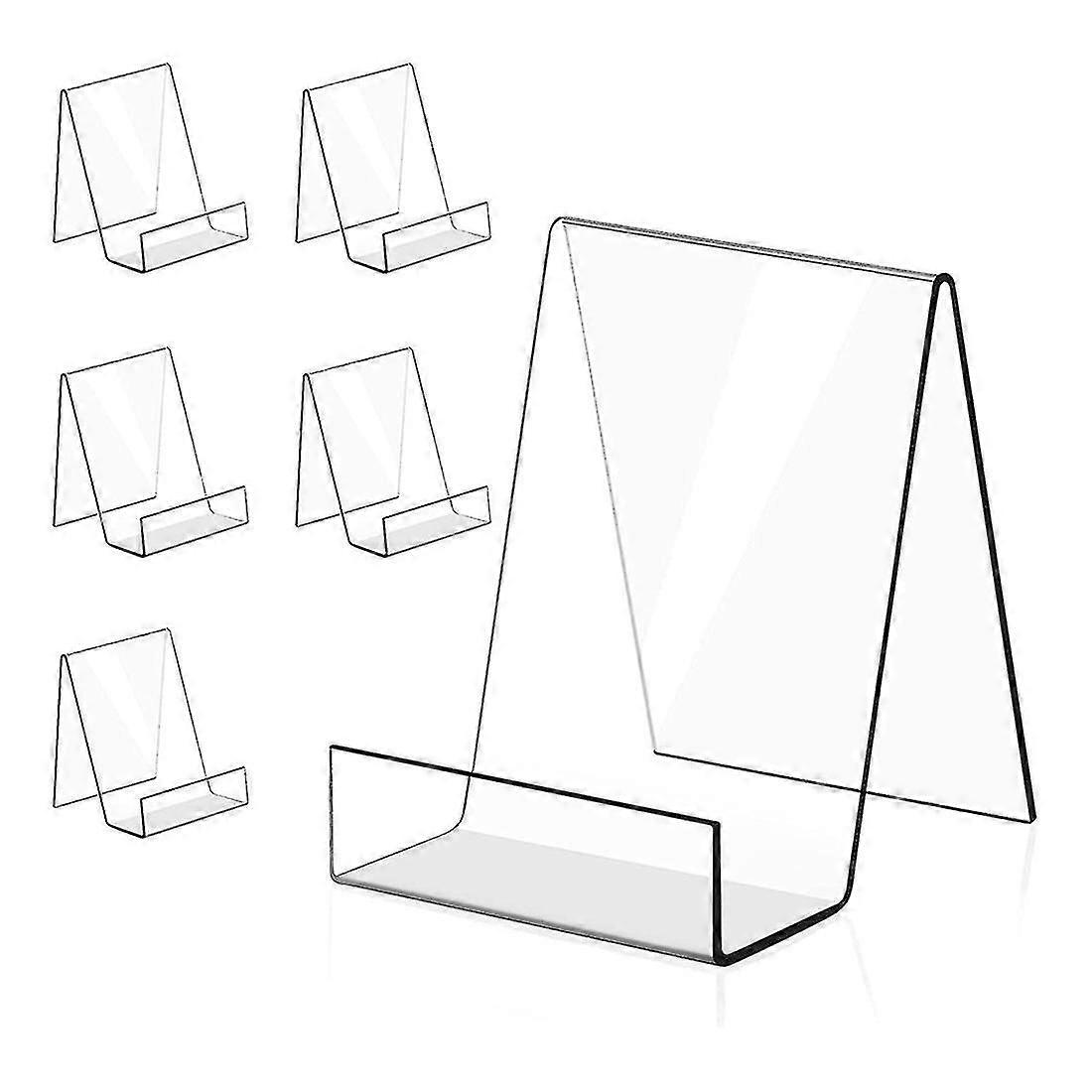 6pack Acrylic Book Stand Clear Acrylic Display Easel Holder For Displaying Albums, Books, Music She