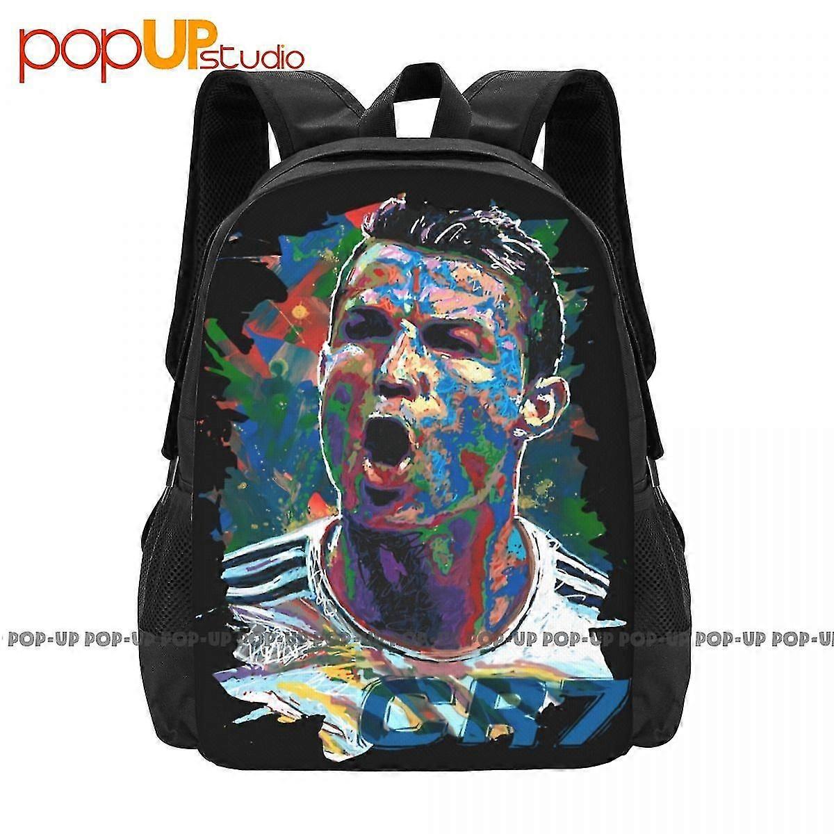 Cr7 Backpack Large Capacity Bookbag Creative Storage Bag Multi-function