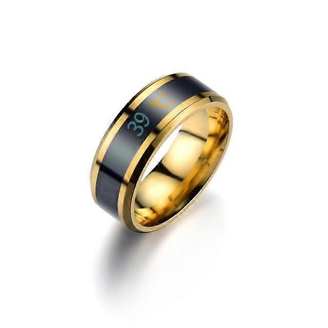 Smart Sensor Körpertemperatur Ring Edelstahl Mode Display Echtzeit-Temperaturtest Fingerring