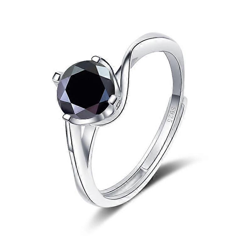 Bague Ringen 1ct VVS Moissanite Jewelry Wedding Ring 925 Sterling Silver Plated With White Gold Four Claw Twist Design Open Rings