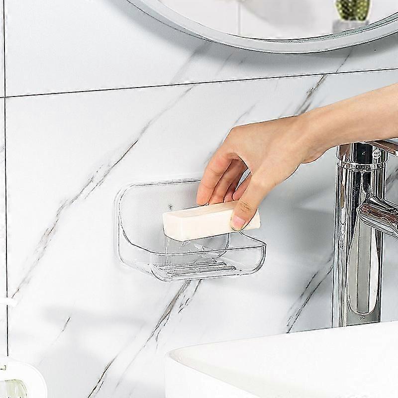 Soap tray without perforated soap holder, solid sponge holder 2 pieces