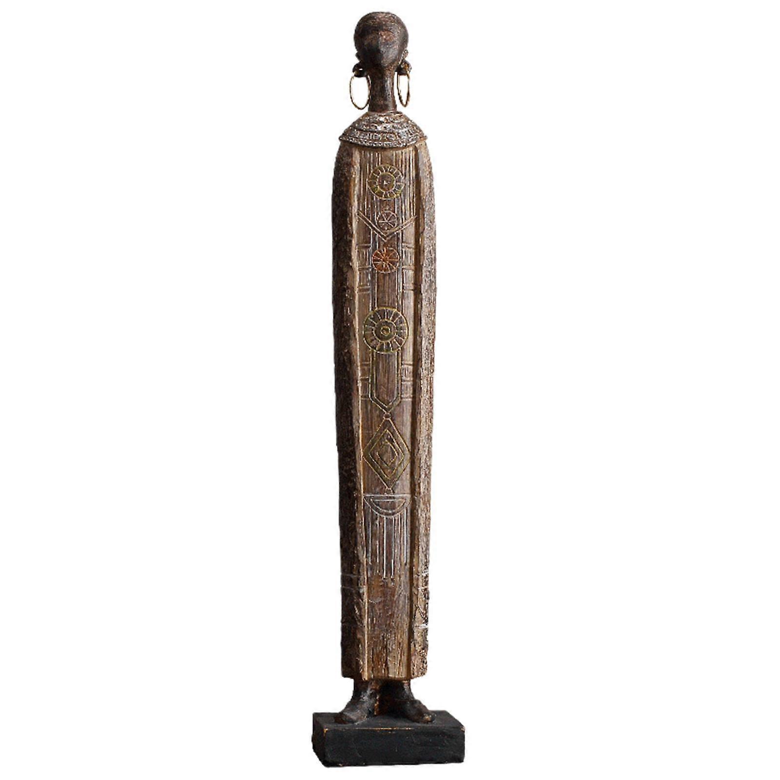 Creative African Statue Sculpture Resin Figurines Human Decorative Table