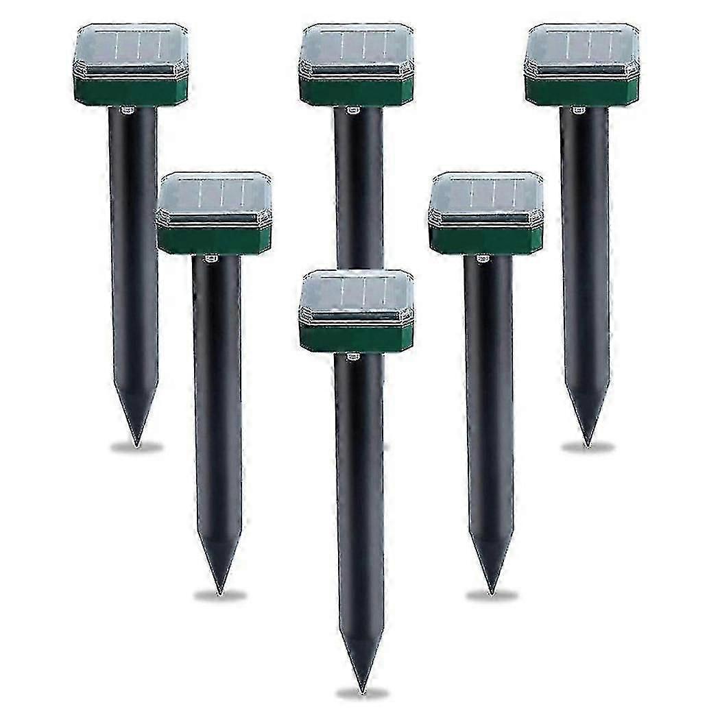 6 Pcs Solar Powered Snake Repellent For Outdoors,ultrasonic Snake Repellent,solar Snake Repellent For Outdoors,electronic Snake Repeller For Yard