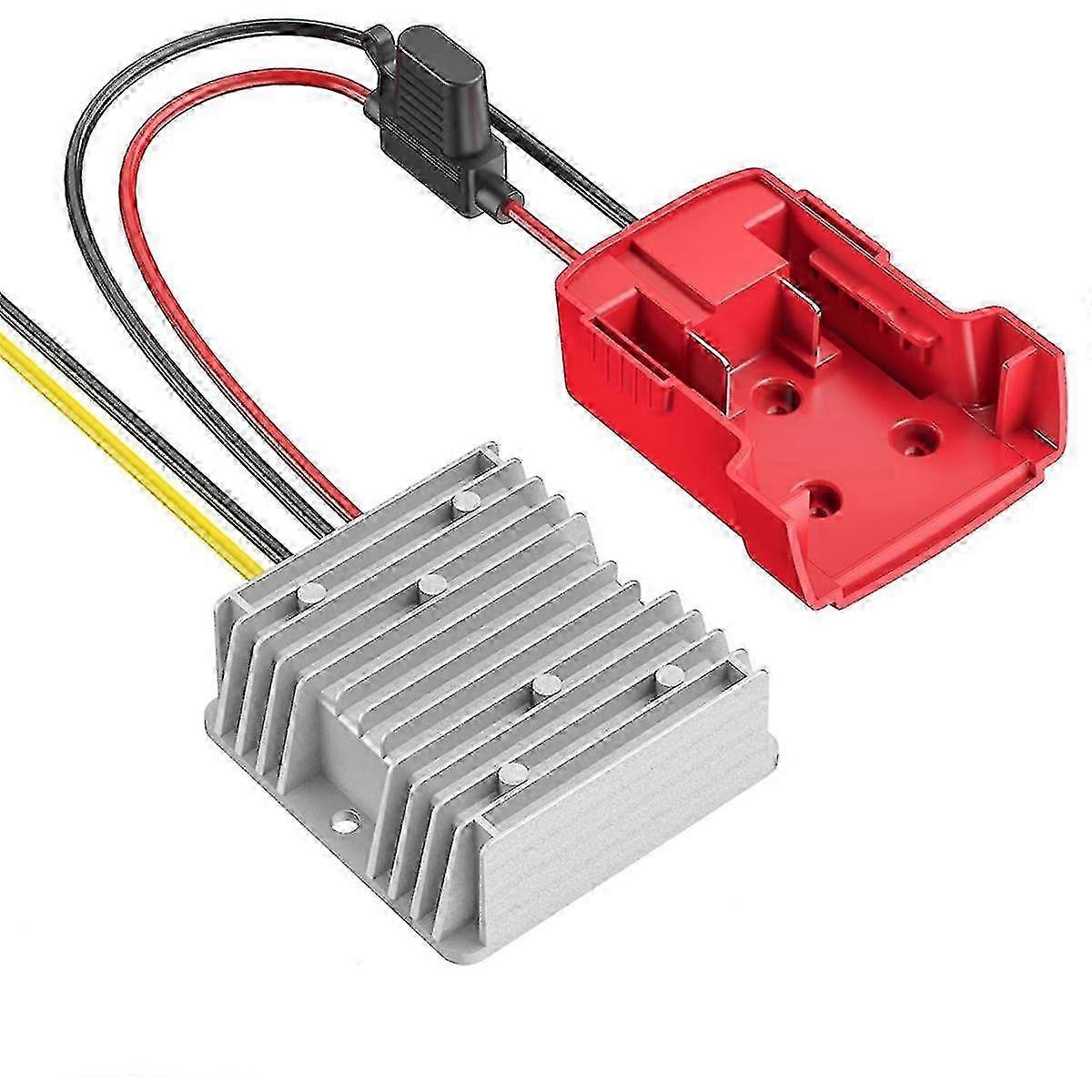 Power Wheel Adapter for Milwaukee M18 Battery 18V Converter with Fuses and Wire Terminals 2 Packs