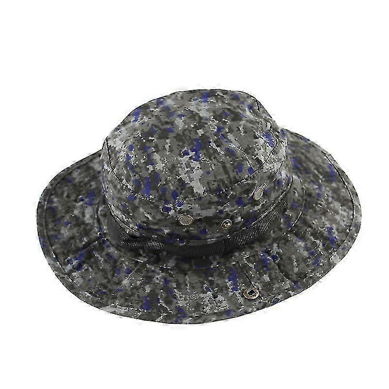 Unisex Outdoor Hiking Cap with Camouflage Pattern Tactical Airsoft Sniper Boonie Hat for Hunting and Fishing