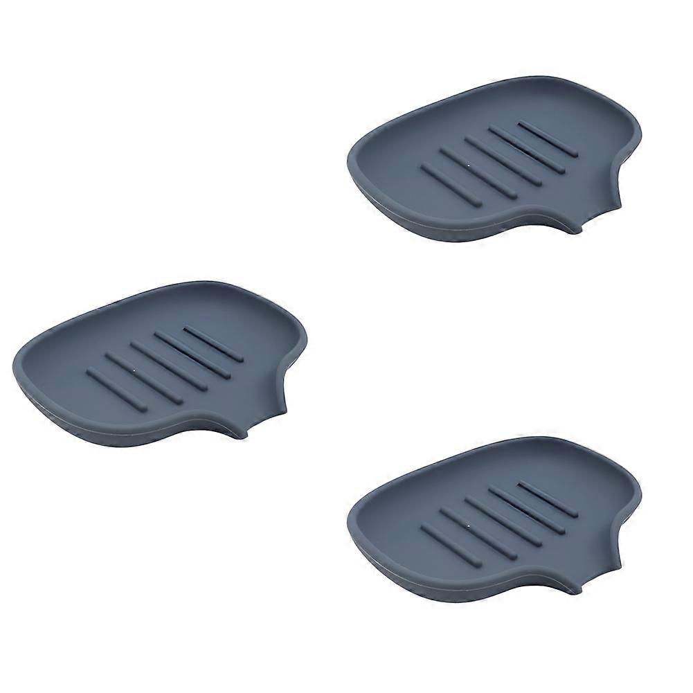 Self Draining Soap Dish,Bathroom Soap Dish Soap Tray Dark Gray