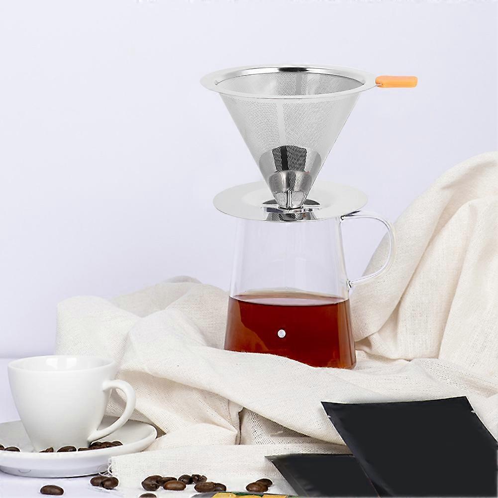 304 Stainless Steel Reusable Coffee Filter with Handle 11.5cm
