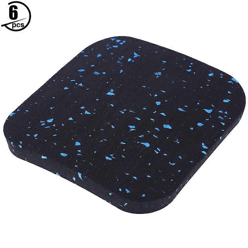 6PCS Thickened Rubber Pads Treadmill Shock Damping Color Spot Cushions for Home Gym