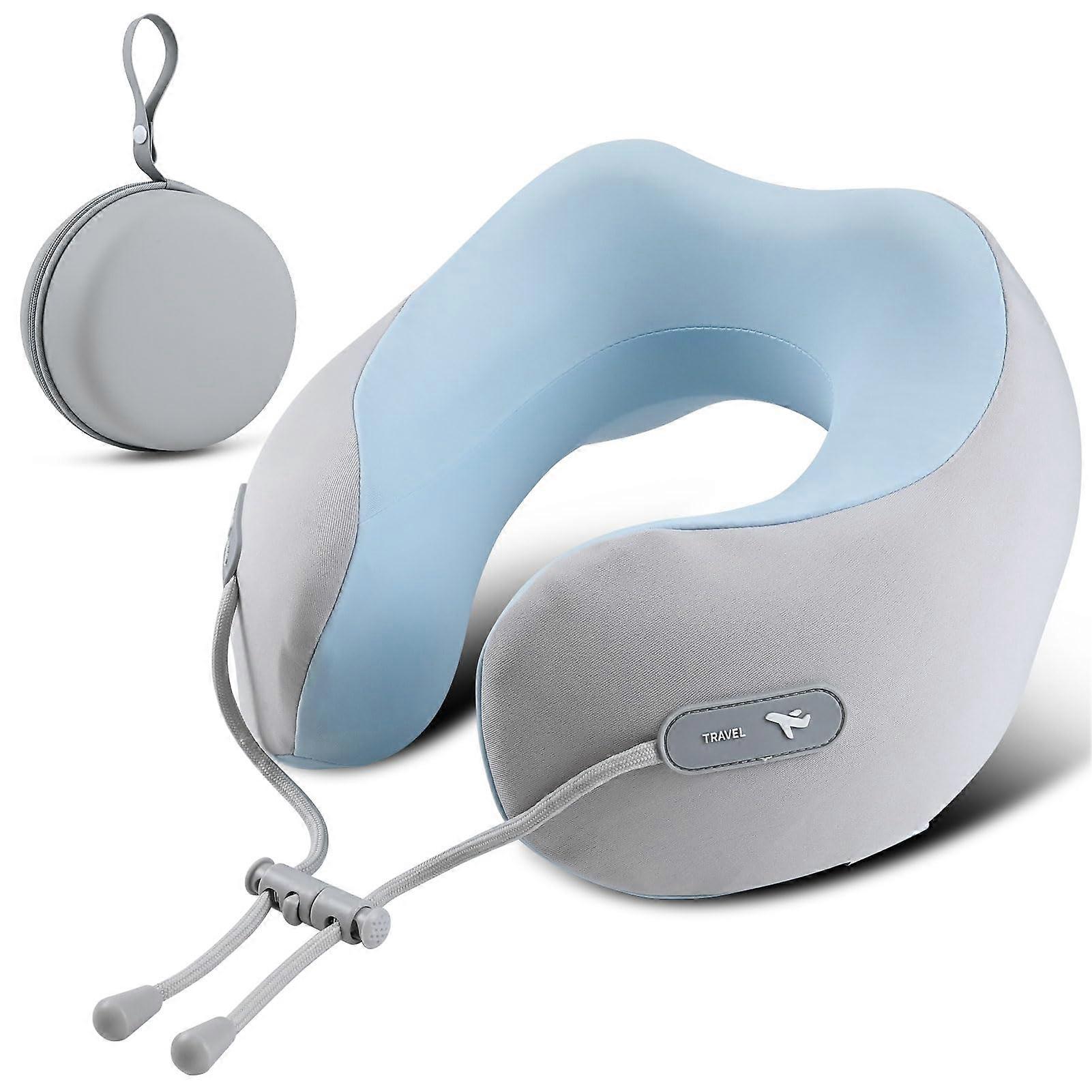 Removable Memory Foam Neck Pillow with 360° for Support Airplane Travel 10 8 5 Inch