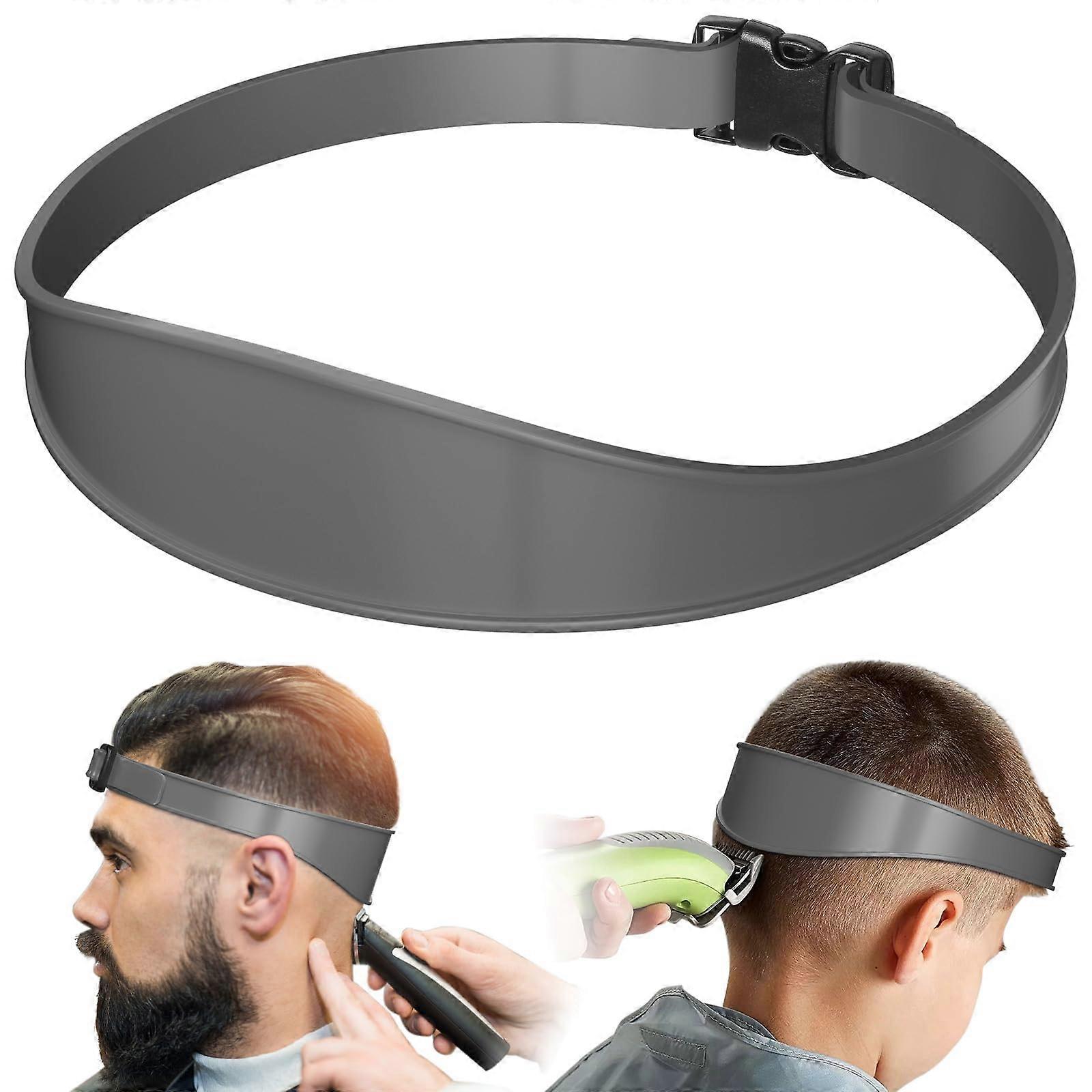 Adjustable Hair Trimming Guide and Neckline Shaving Template, Easy Use DIY Haircutting Tool, Portable Soft Grey Design