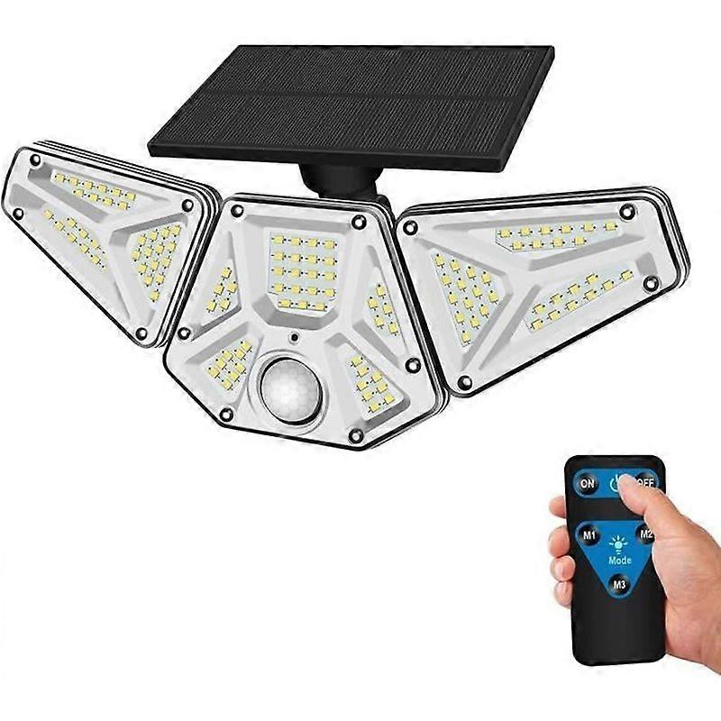 113 LED Solar Light Outdoor with Remote Control and Motion Sensor for Garden Yard Garage