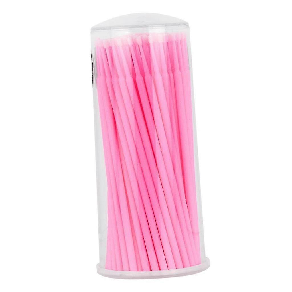 100pcs Micro Brushes Swabs Tattoo Microblading Disposable Applicator Pink