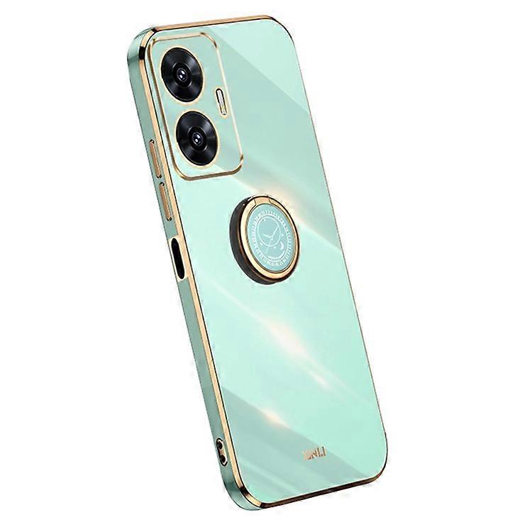 XINLI Compatible For Realme C55 Electroplating Phone Case TPU Cover with Ring Kickstand