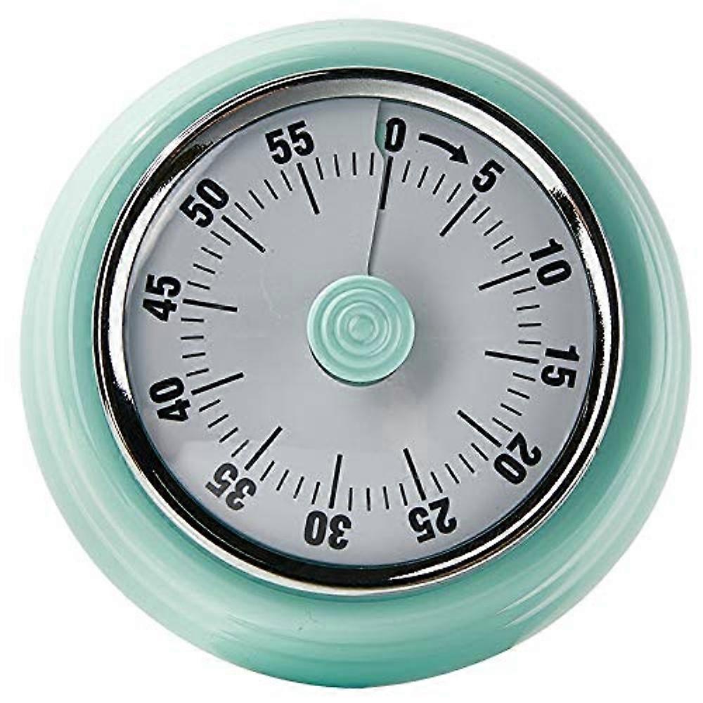 Mechanical Kitchen Timer Without Batteries, Magnetic Cooking Timer for Baking, Cooking, and Exercise - Easy to Use, Green Design