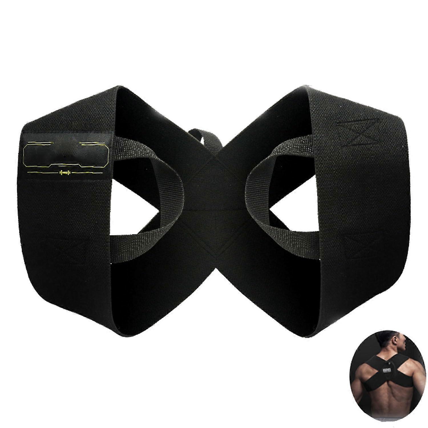 Posture Correction Belt Clavicle Support For Bench Press And Push-Ups Black Size M