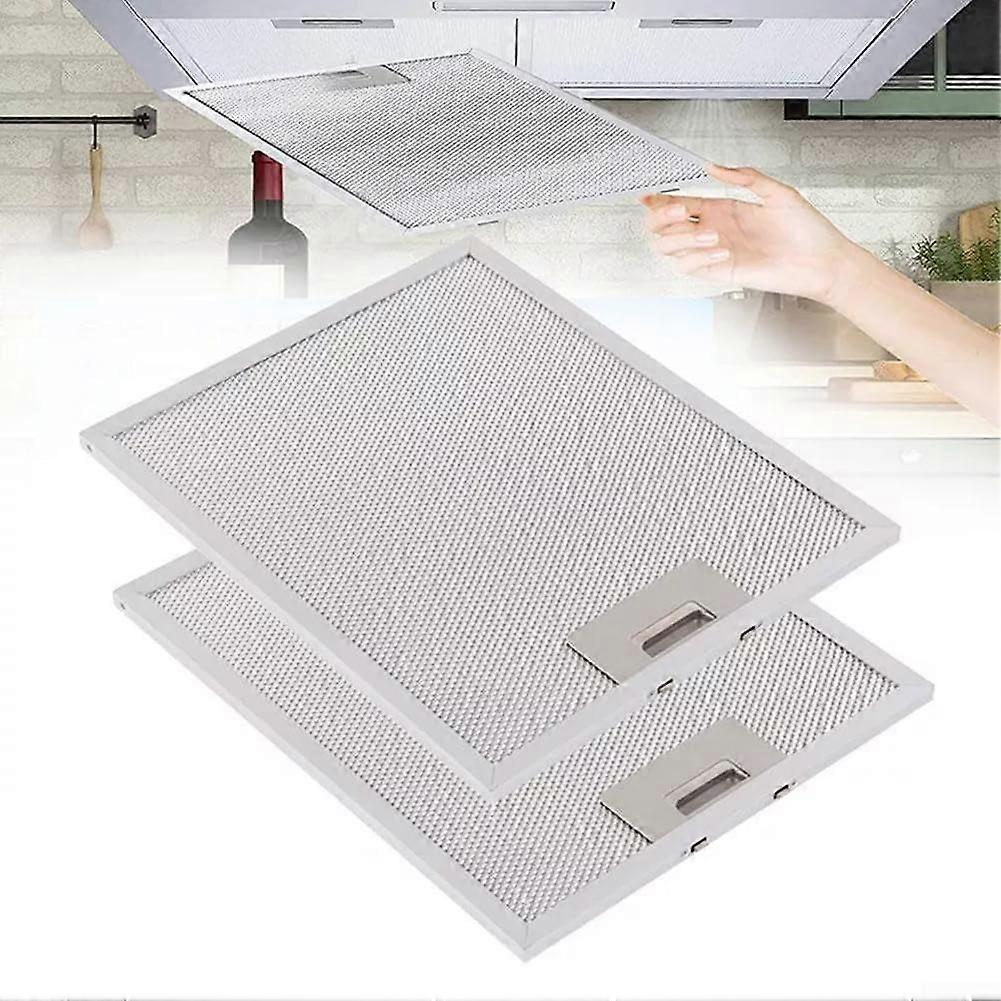 2PCS Metal Mesh Extractor Vent Filter 280x350x9mm, 5-Layer Aluminized Grease Filter for Most Cooker Hood Models