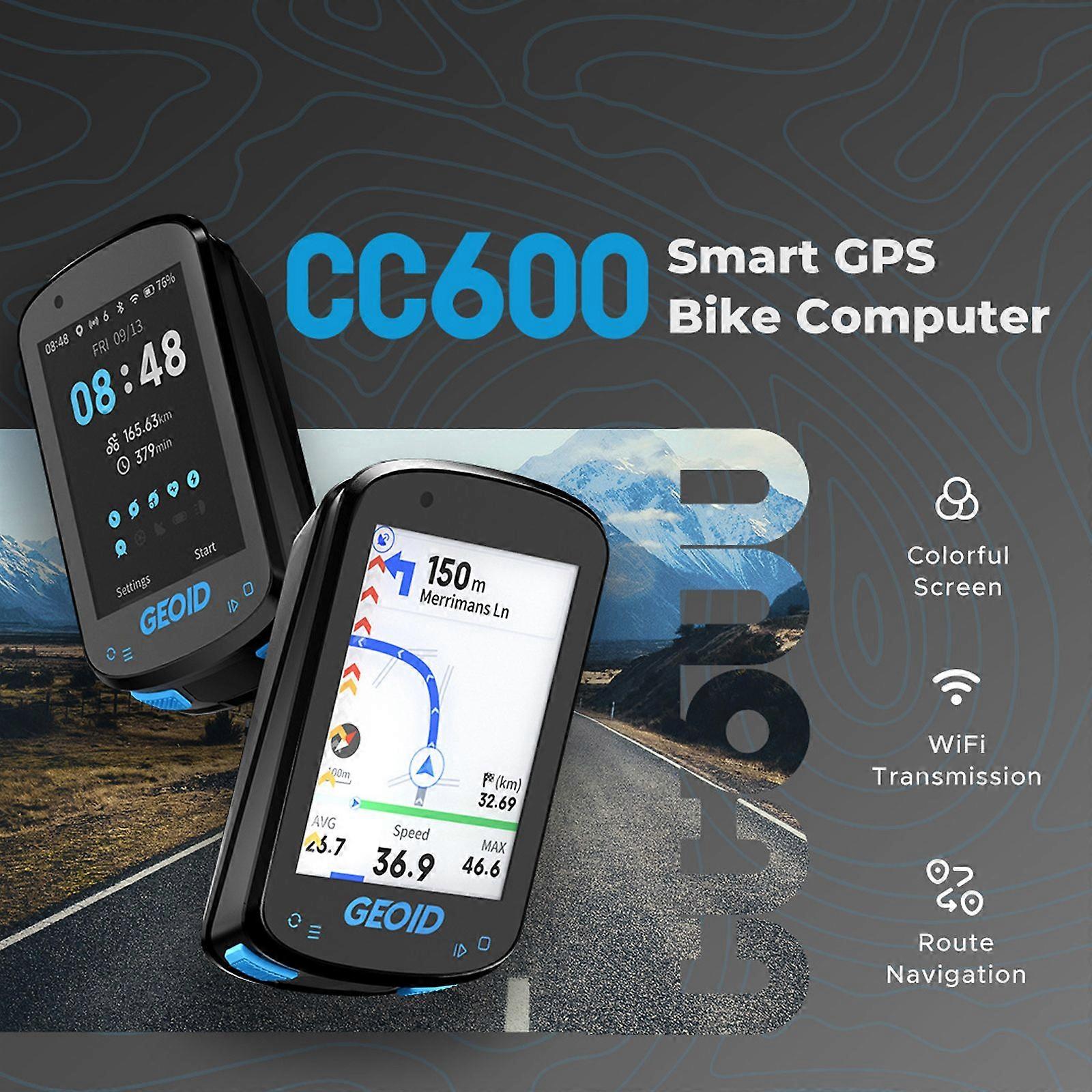 GEOID CC600 Smart GPS Bike Computer con navigazione colorata del percorso BluetoothAnt