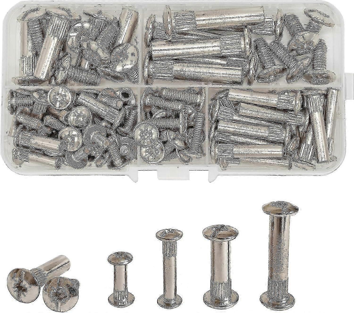 M4/M6 bindningsbultar för möbelmontering, 16/25/35 mm längdalternativ