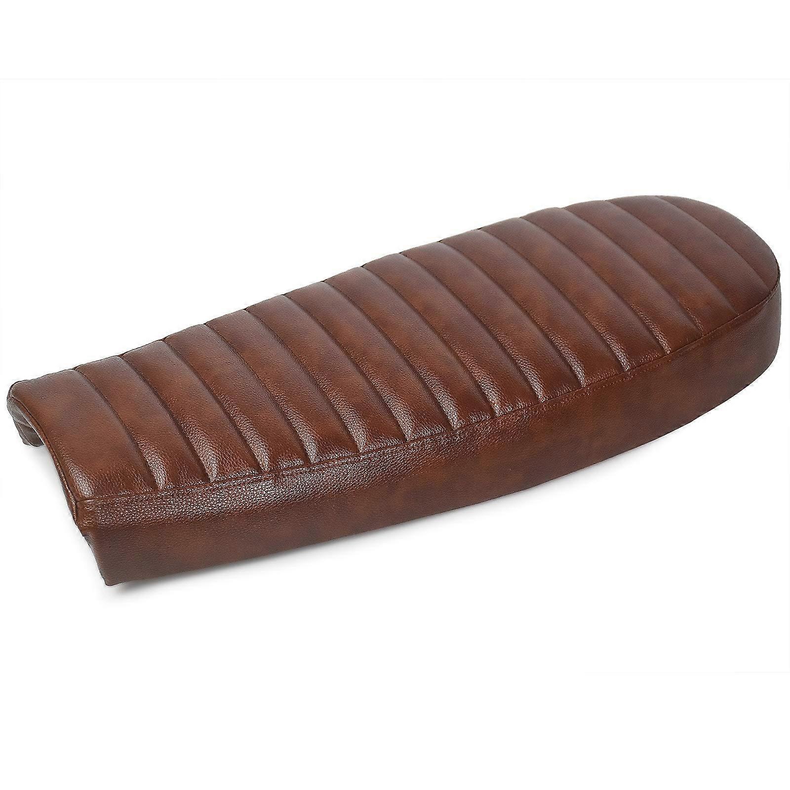 0165 Motorcycle Brat Cafe Racer Flat Vintage Saddle Seat Brown(subframe modification is required)