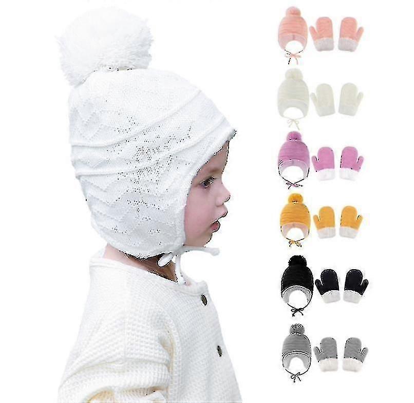 Whinter Barns plysch öronskyddslock och handskar set