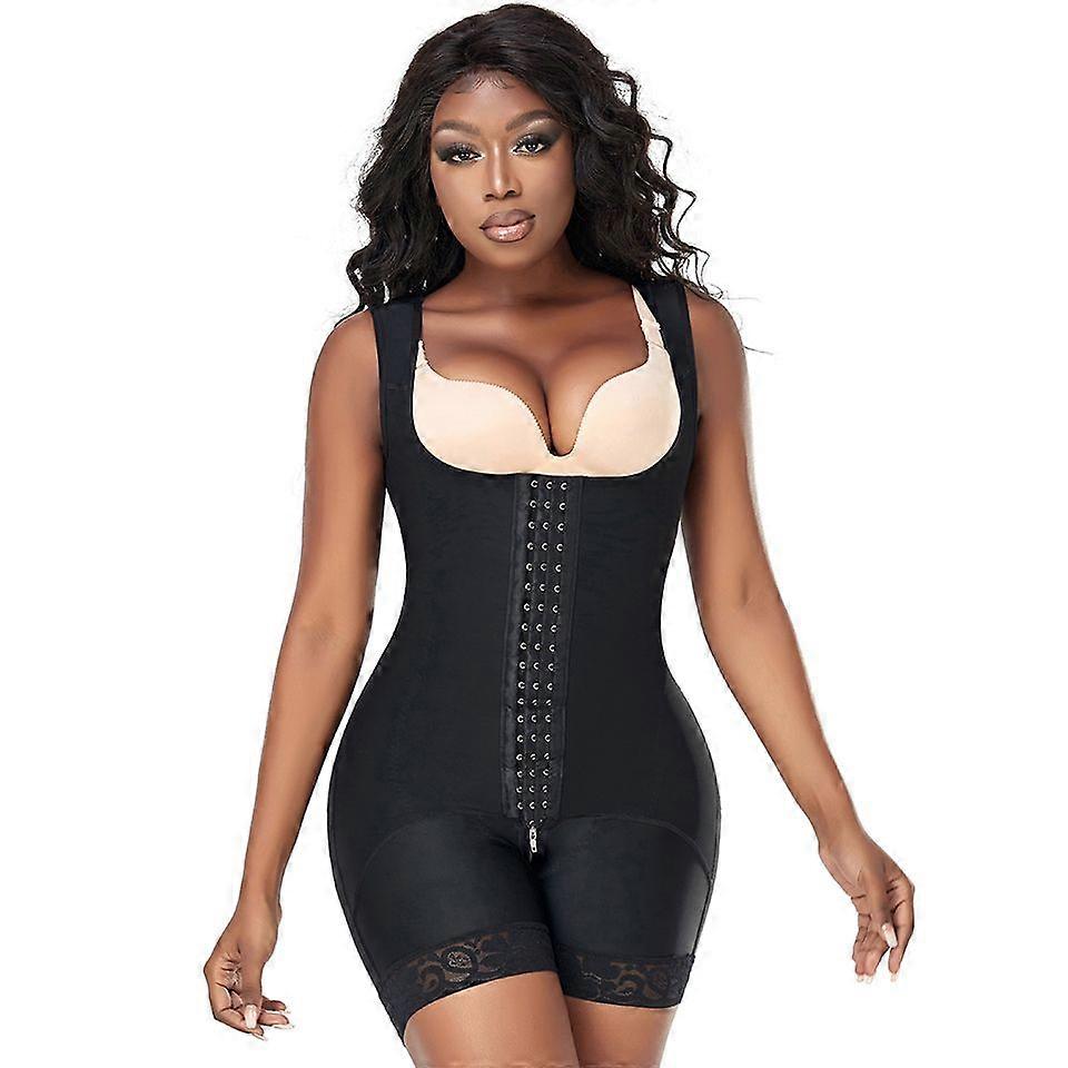 Stage 2 Body Shaper Columbian Fajas Shapewear Tummy Control Bodysuit Waist Trainer Butt Lifter BBL Compression Zipper Crotch